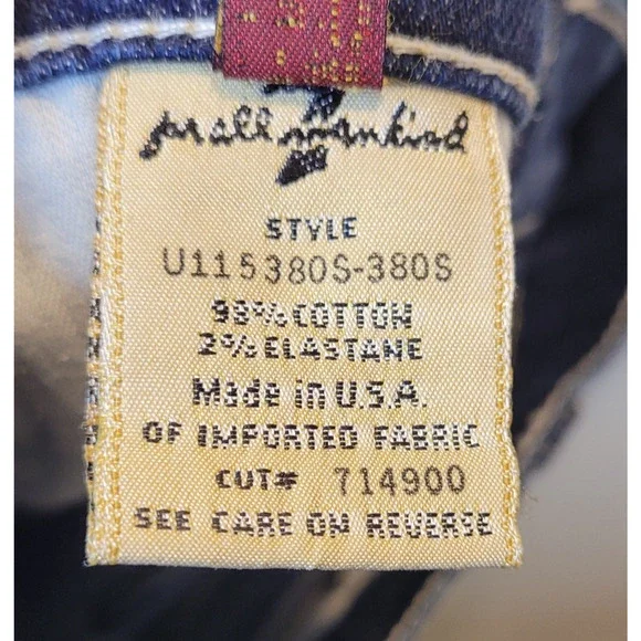 7 For All Mankind Womens Dojo Blue Denim Low Rise Flare Jeans Size 28 - Picture 16 of 16